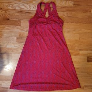 Merrell Activewear Opti-wick Racerback Sports Dress, Red and Blue Print, NWOT